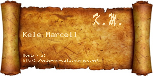 Kele Marcell névjegykártya