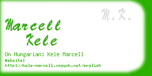 marcell kele business card